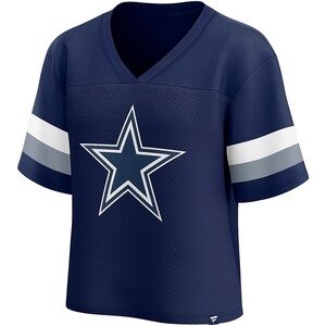 Dallas Cowboys Women’s Plus Size XL Fanatics Jersey Top | Navy Blue | NFL Gear